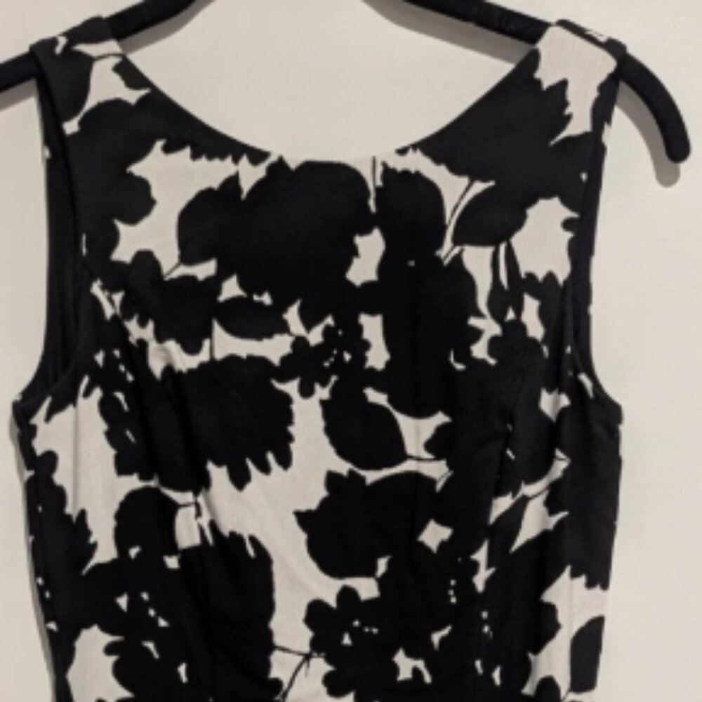 NWT White House Black Market Scoop Back Floral Midi Dress Size 8